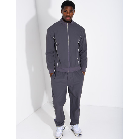 Ensemble à bande en tissu imperméable pantalon et veste