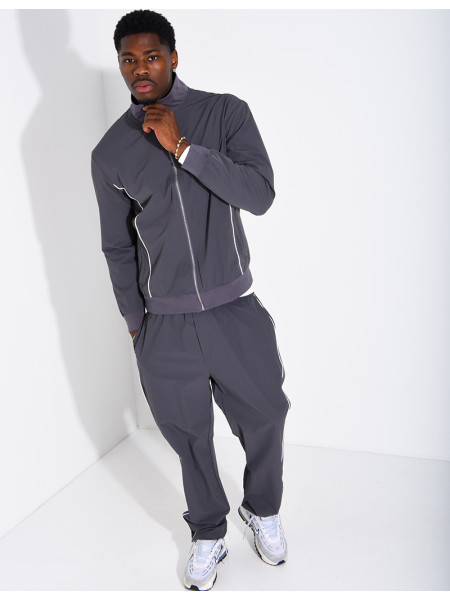 Ensemble à bande en tissu imperméable pantalon et veste