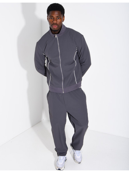 Ensemble à bande en tissu imperméable pantalon et veste