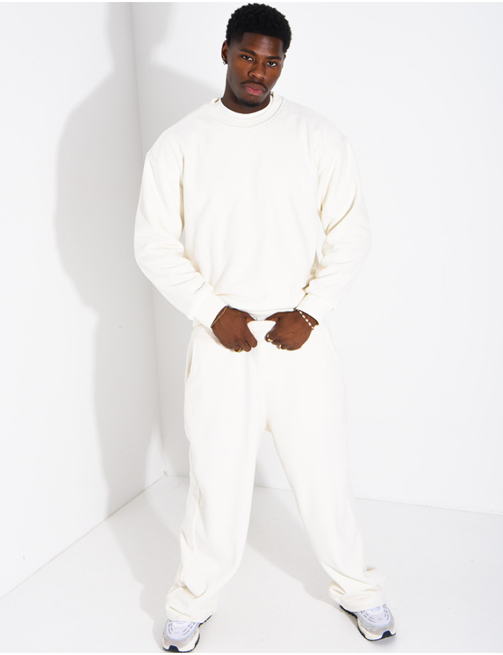 Ensemble épais pantalon et sweat col rond