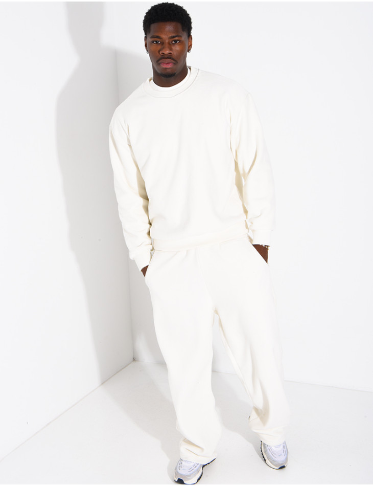 Ensemble épais pantalon et sweat col rond