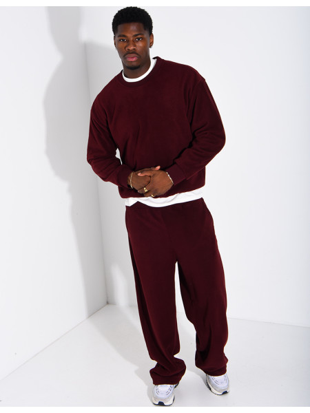 Ensemble épais pantalon et sweat col rond