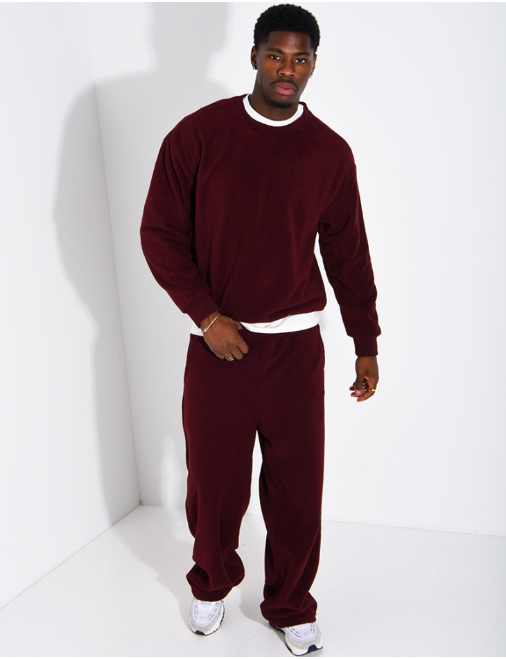 Ensemble épais pantalon et sweat col rond