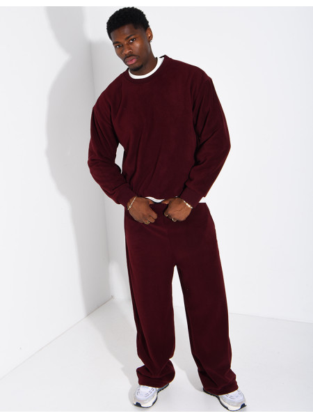 Ensemble épais pantalon et sweat col rond