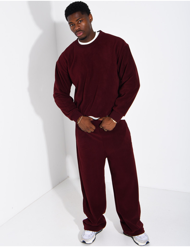 Ensemble épais pantalon et sweat col rond