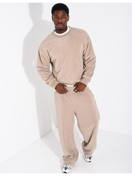 Ensemble épais pantalon et sweat col rond