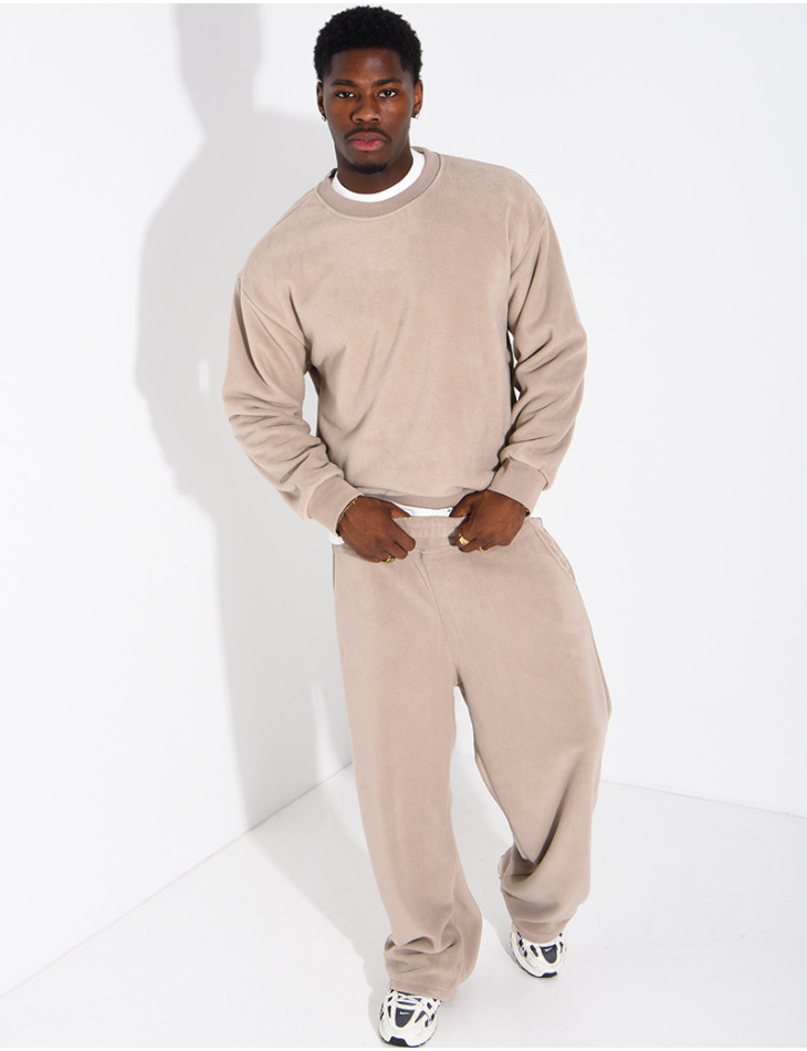 Ensemble épais pantalon et sweat col rond