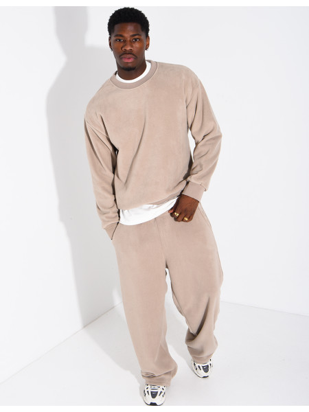 Ensemble épais pantalon et sweat col rond
