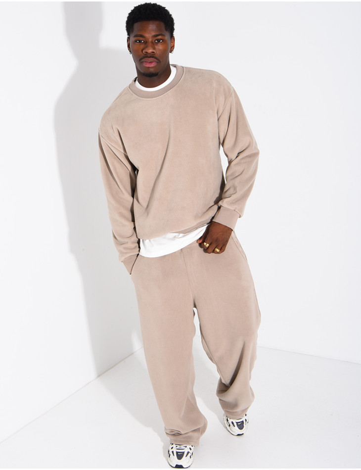 Ensemble épais pantalon et sweat col rond