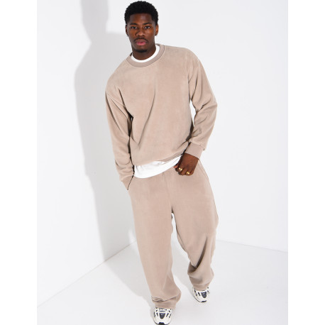 Ensemble épais pantalon et sweat col rond