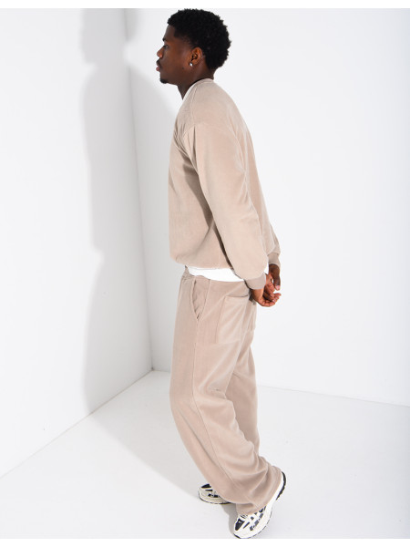Ensemble épais pantalon et sweat col rond
