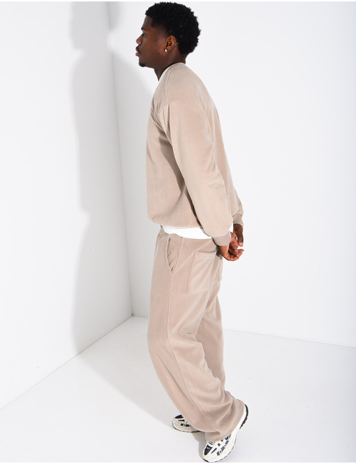 Ensemble épais pantalon et sweat col rond