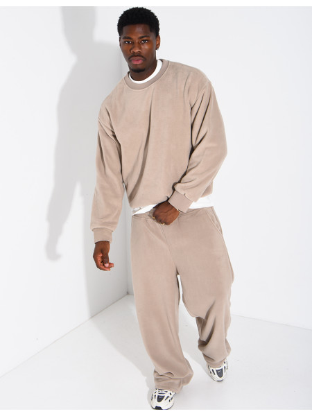 Ensemble épais pantalon et sweat col rond