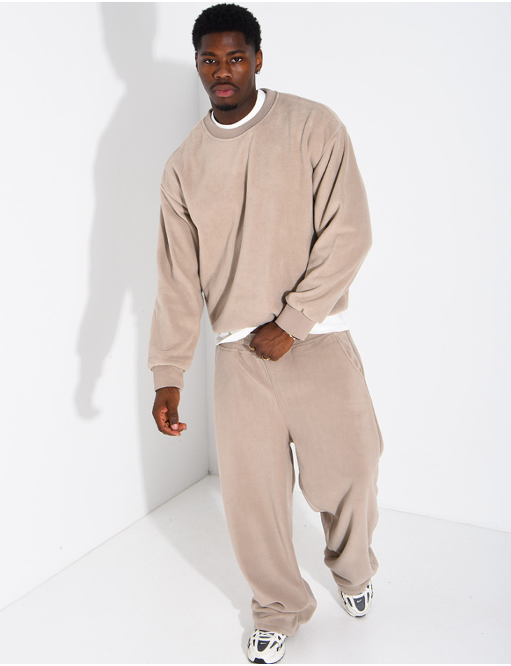 Ensemble épais pantalon et sweat col rond