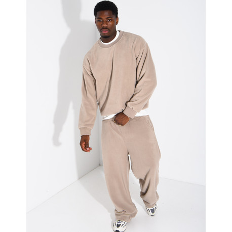 Ensemble épais pantalon et sweat col rond