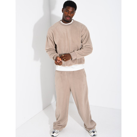 Ensemble épais pantalon et sweat col rond