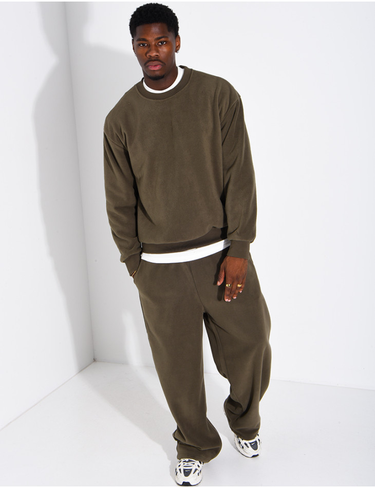 Ensemble épais pantalon et sweat col rond