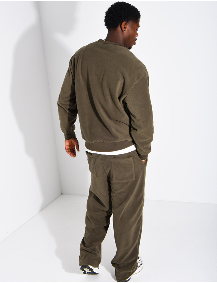 Ensemble épais pantalon et sweat col rond
