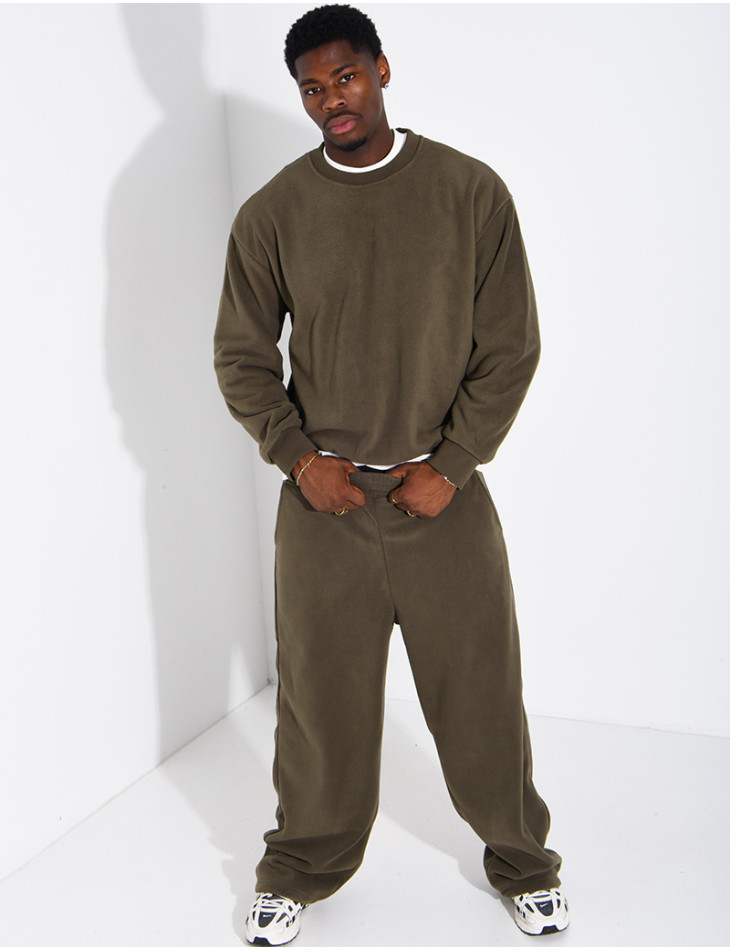 Ensemble épais pantalon et sweat col rond