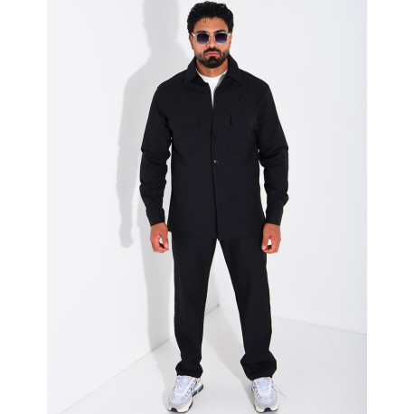 Ensemble pantalon et chemise manches longues