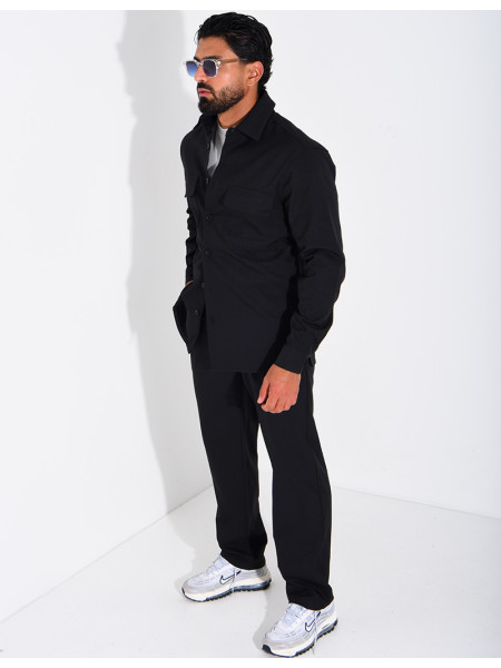 Ensemble pantalon et chemise manches longues