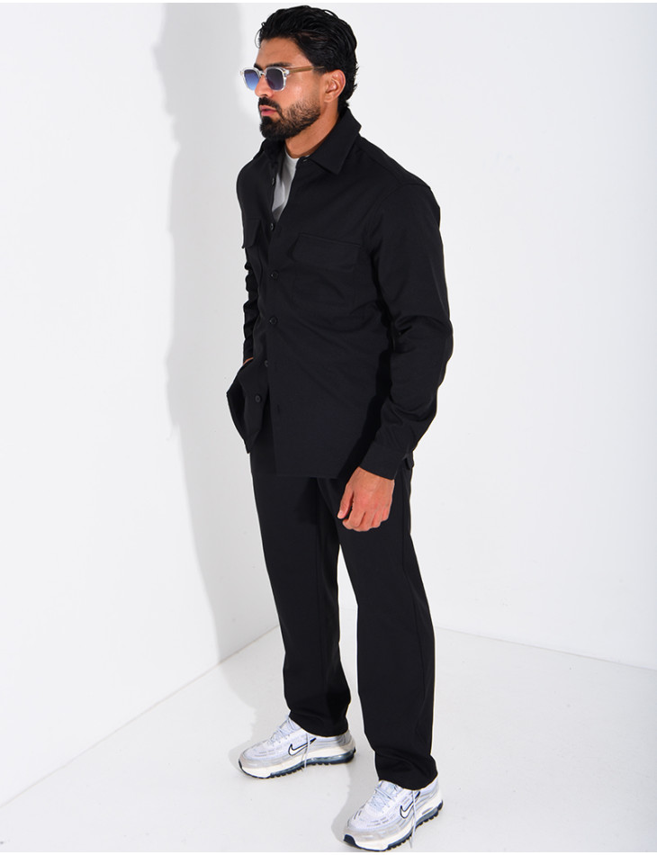 Ensemble pantalon et chemise manches longues