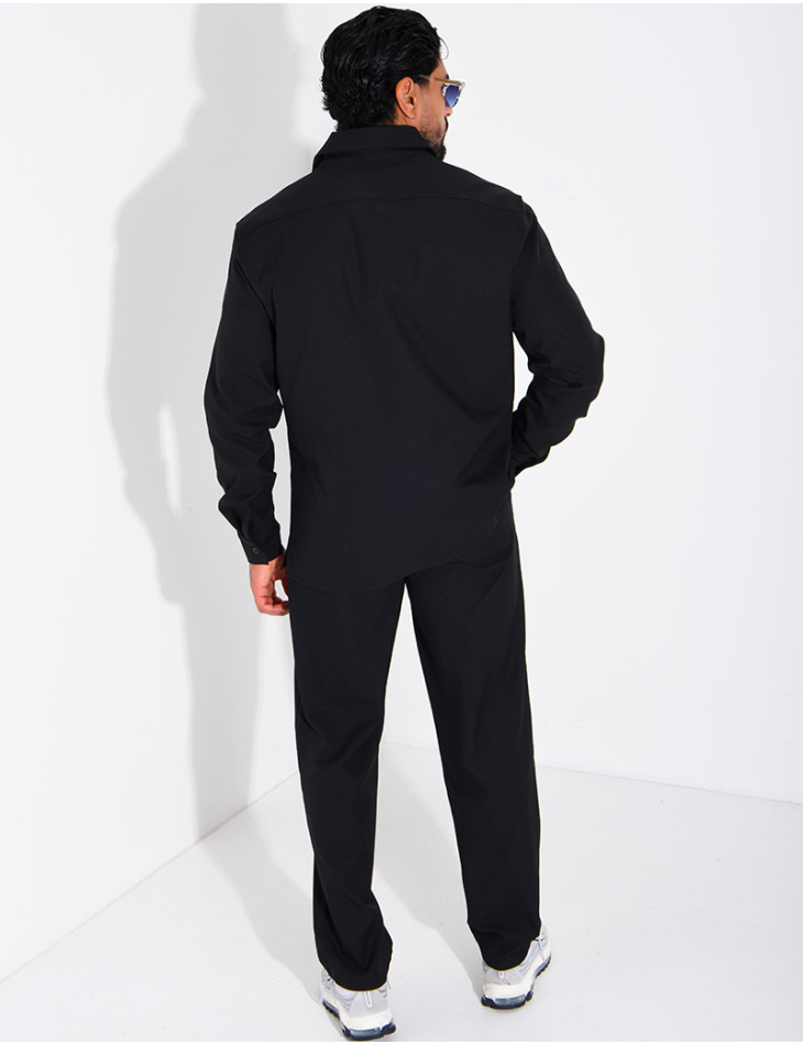 Ensemble pantalon et chemise manches longues