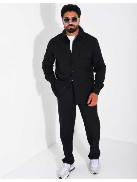 Ensemble pantalon et chemise manches longues