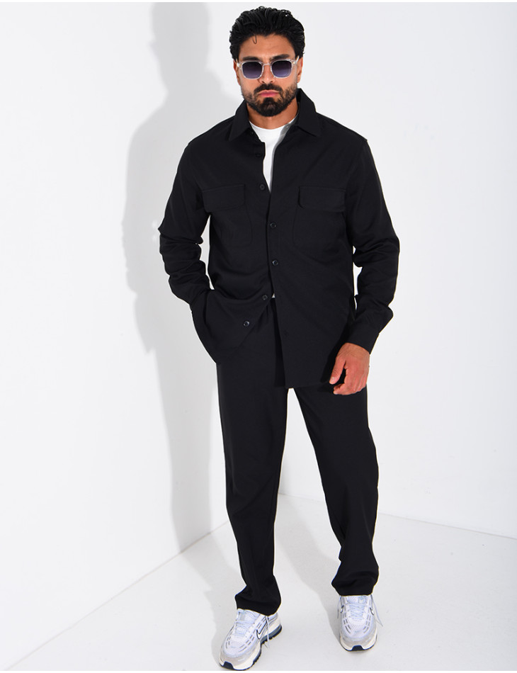 Ensemble pantalon et chemise manches longues