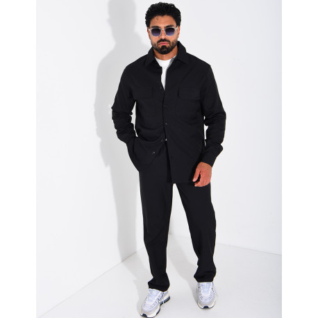 Ensemble pantalon et chemise manches longues