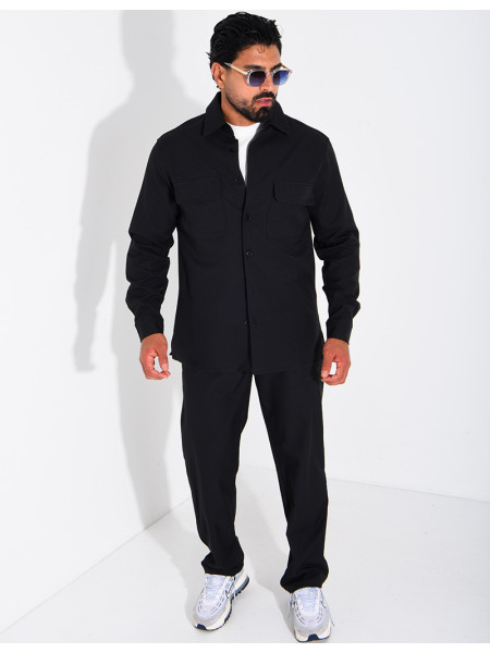 Ensemble pantalon et chemise manches longues