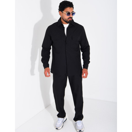 Ensemble pantalon et chemise manches longues