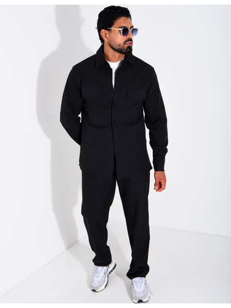 Ensemble pantalon et chemise manches longues
