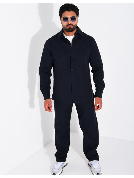 Ensemble pantalon et chemise manches longues