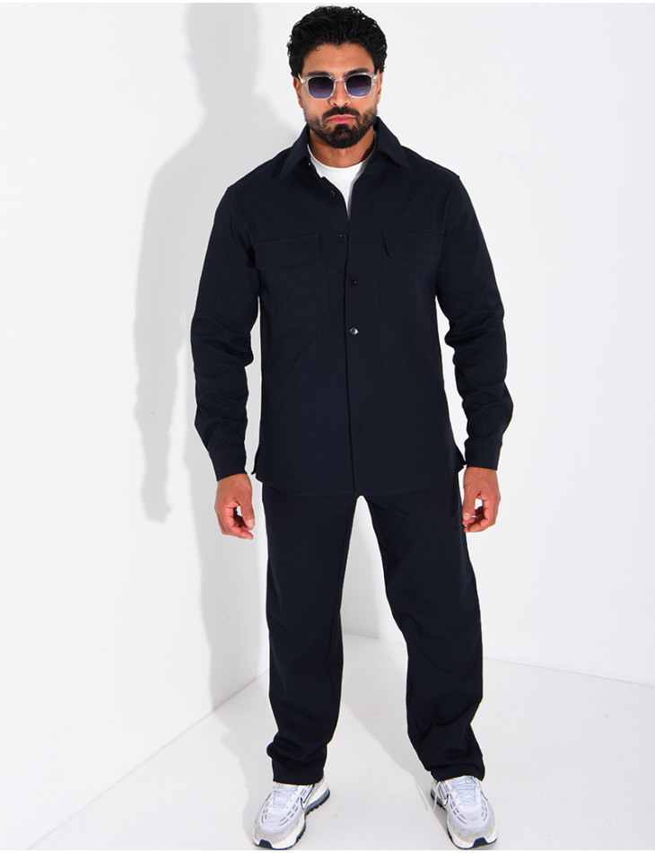 Ensemble pantalon et chemise manches longues