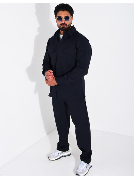 Ensemble pantalon et chemise manches longues