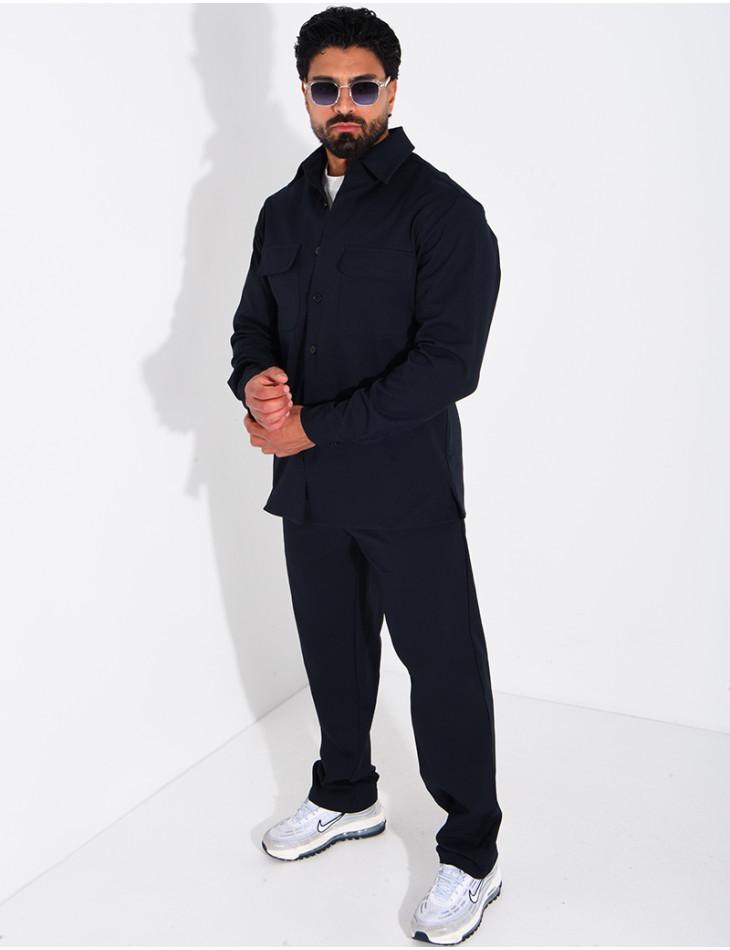 Ensemble pantalon et chemise manches longues