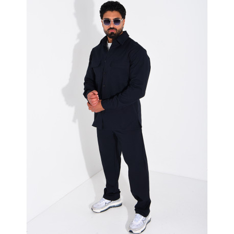 Ensemble pantalon et chemise manches longues
