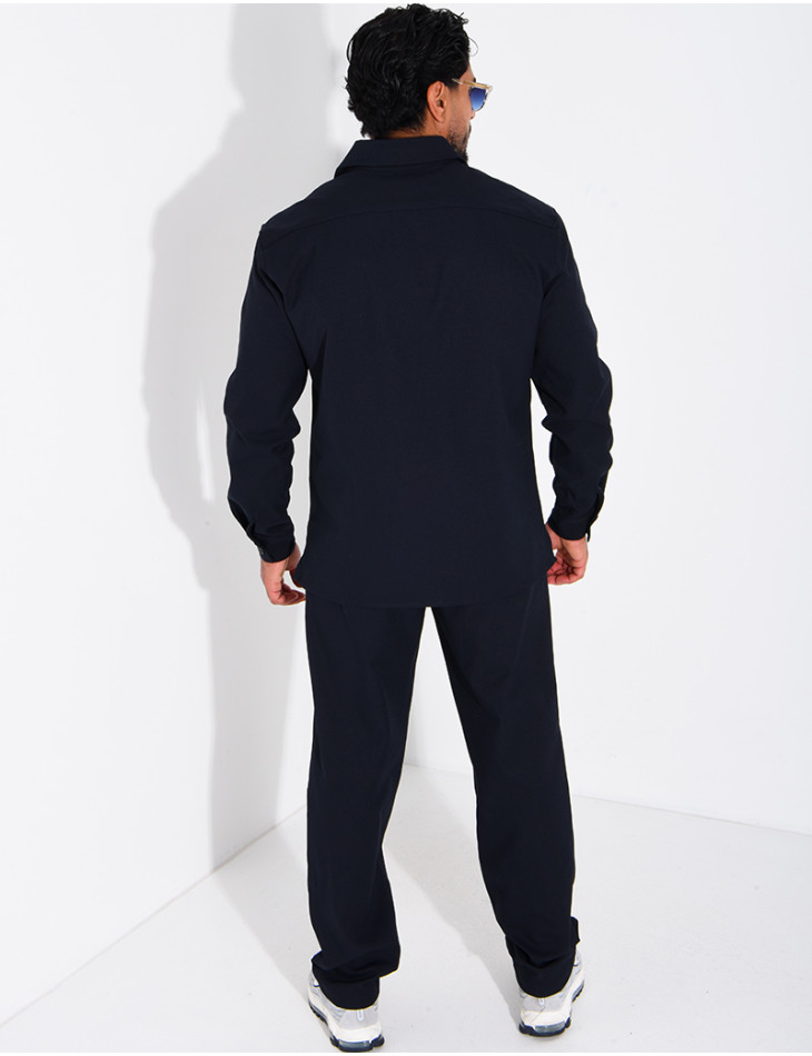 Ensemble pantalon et chemise manches longues