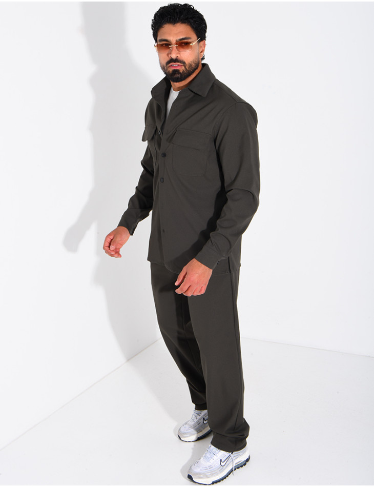 Ensemble pantalon et chemise manches longues