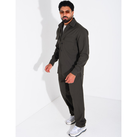 Ensemble pantalon et chemise manches longues