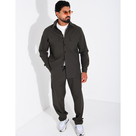 Ensemble pantalon et chemise manches longues