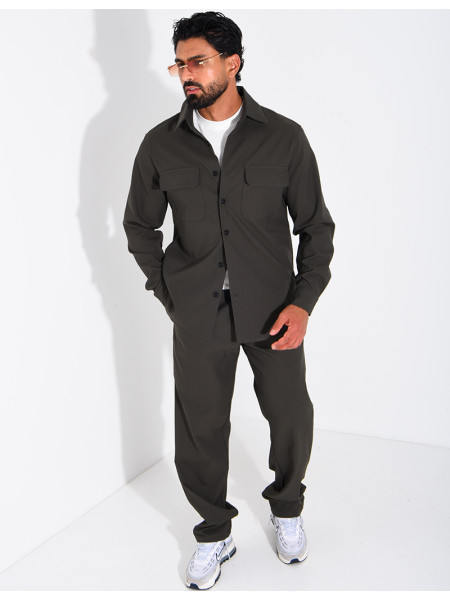 Ensemble pantalon et chemise manches longues