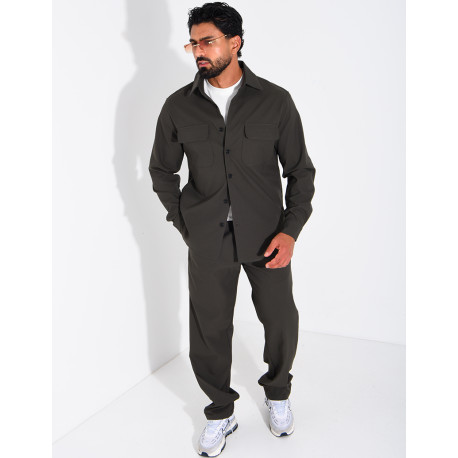 Ensemble pantalon et chemise manches longues