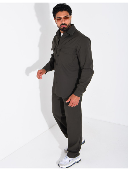 Ensemble pantalon et chemise manches longues