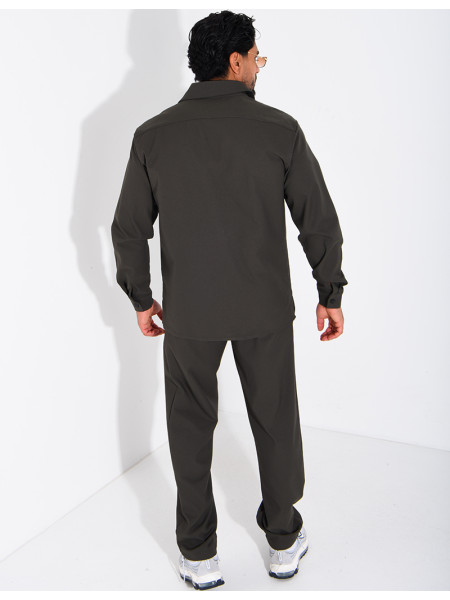 Ensemble pantalon et chemise manches longues