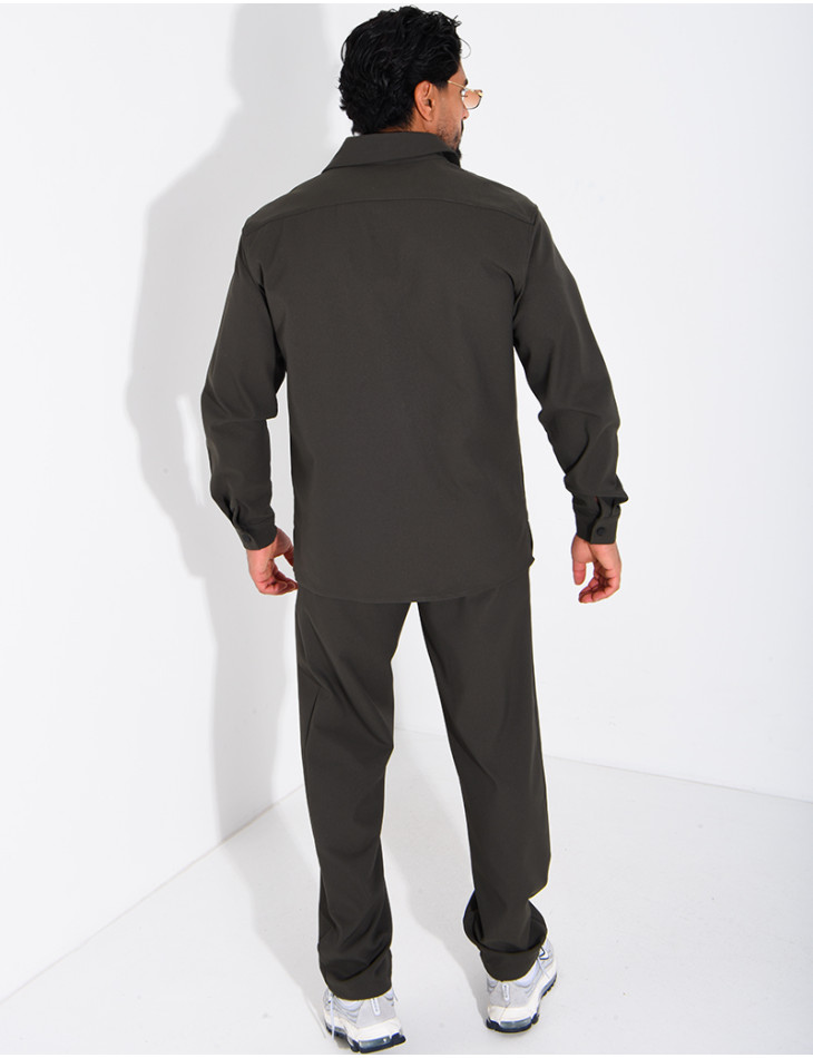 Ensemble pantalon et chemise manches longues