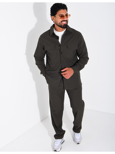 Ensemble pantalon et chemise manches longues