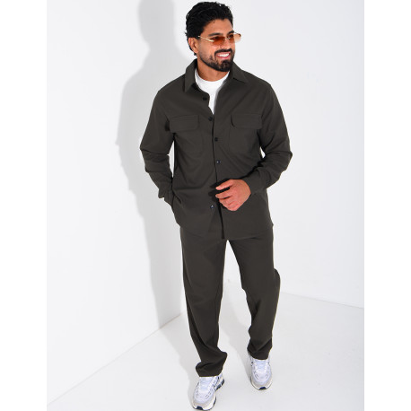 Ensemble pantalon et chemise manches longues