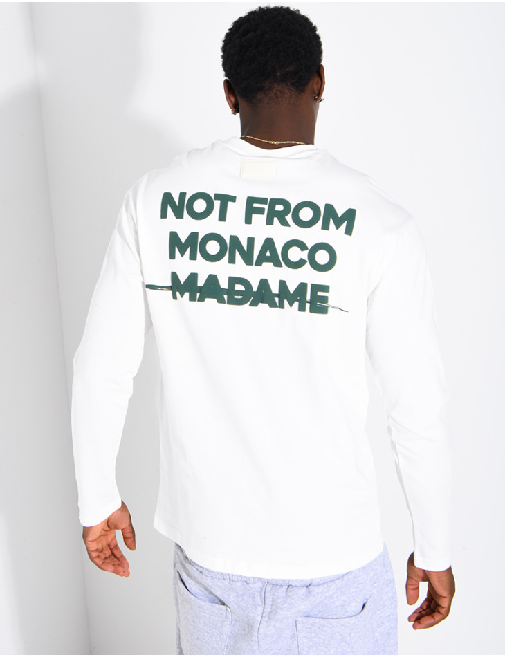 Langärmeliges T-Shirt "Not from Monaco Madame“
